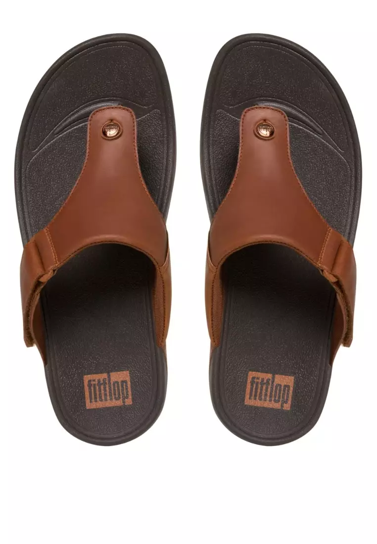 TRAKK II Men's Leather Toe-Post Sandals - Dark Tan (279-277)