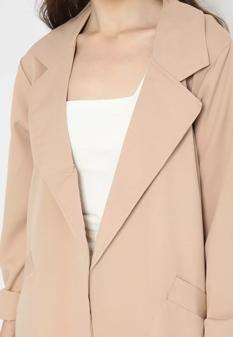 Mannequin Straight Fit White Blazer