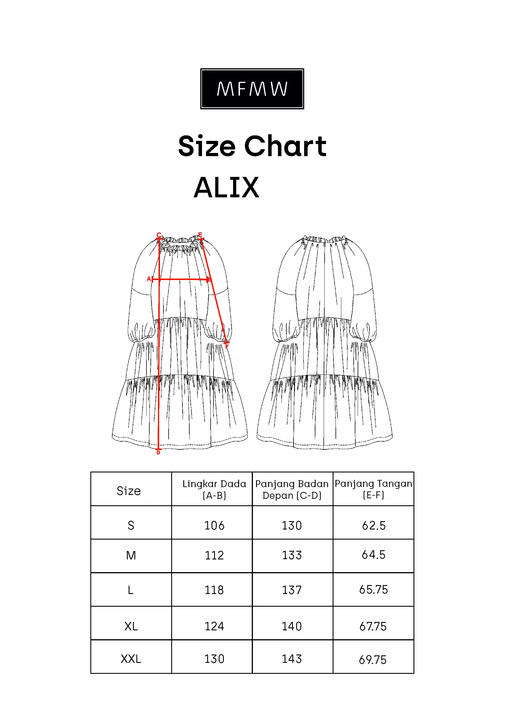 MFMW Alix Dress Gamis Biru Motif Salur