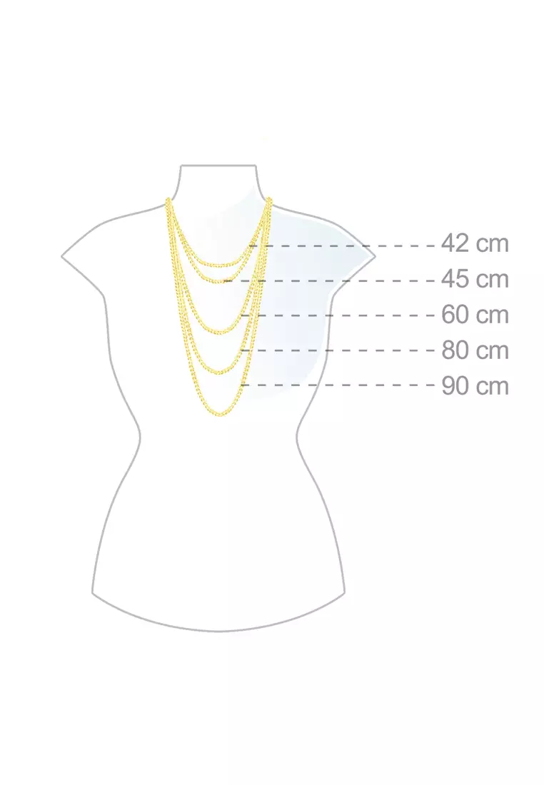 Necklace Y-Chain Circle Gold Plated