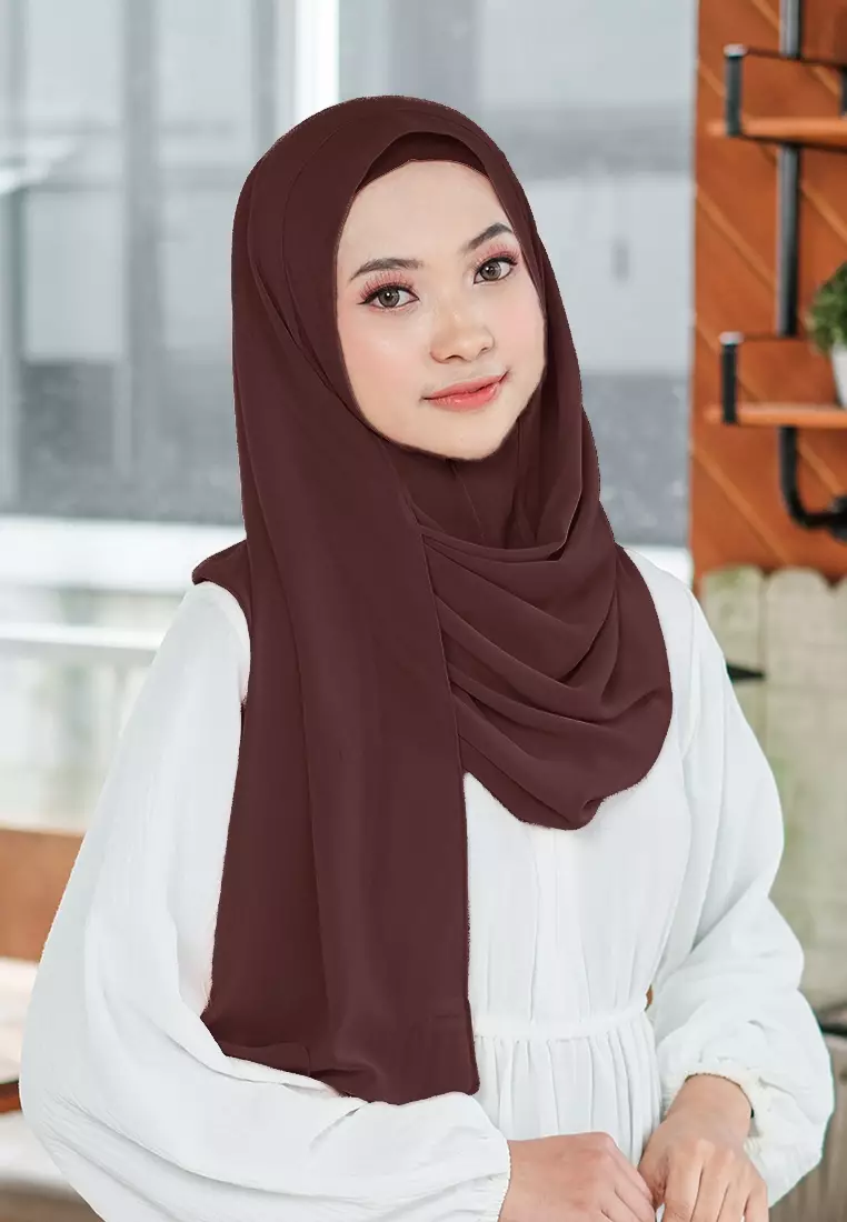HIJAB INSTAN SHEILA - DARK BROWN