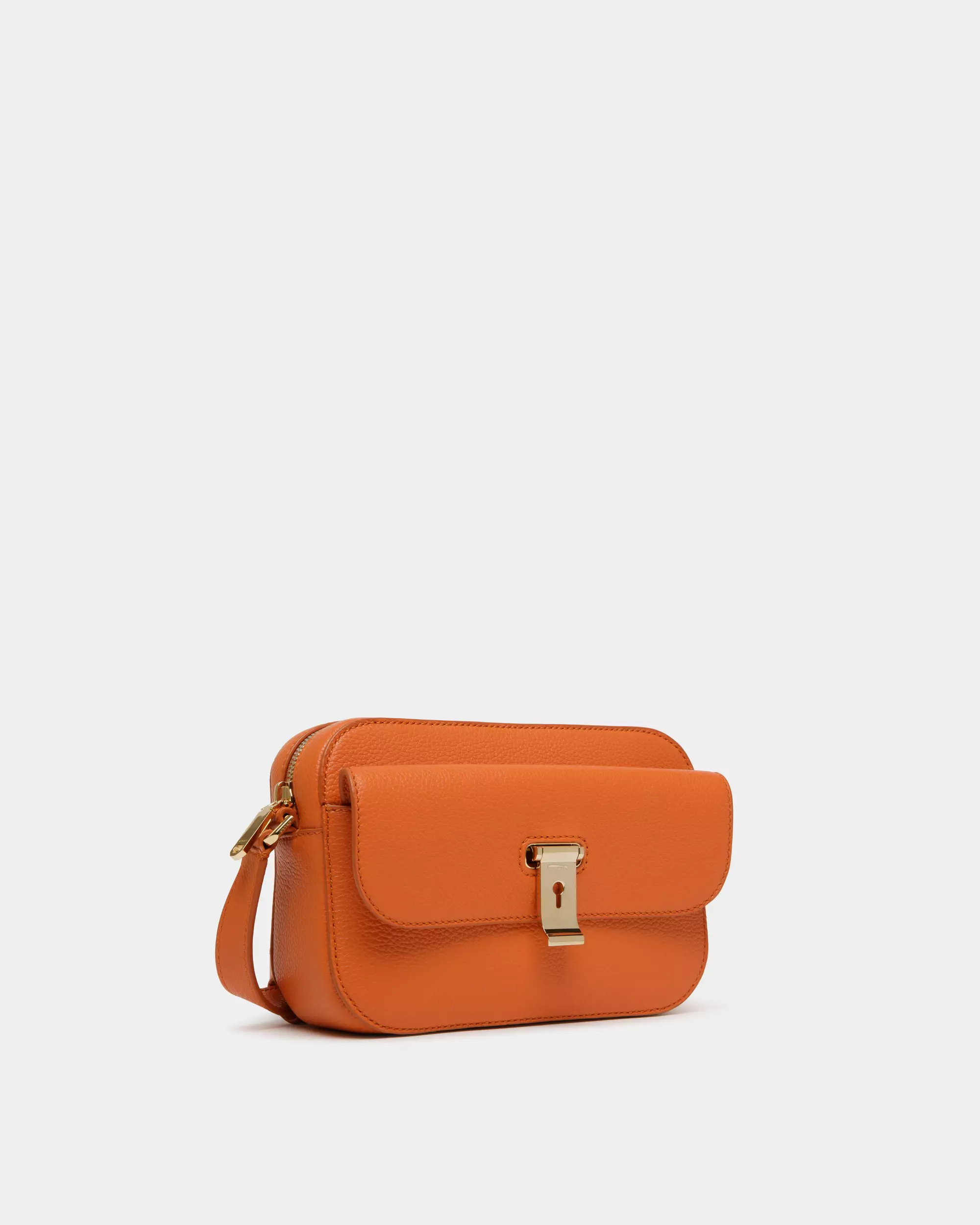 Bally Loly Grained Leather Crossbody Bag - Orange