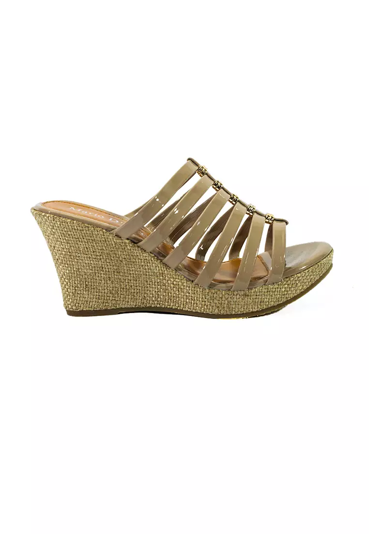 Discount on Mario D' boro Runway  shoes - SKU: Women's Wedge Sandals LX 27890 Taupe C61
