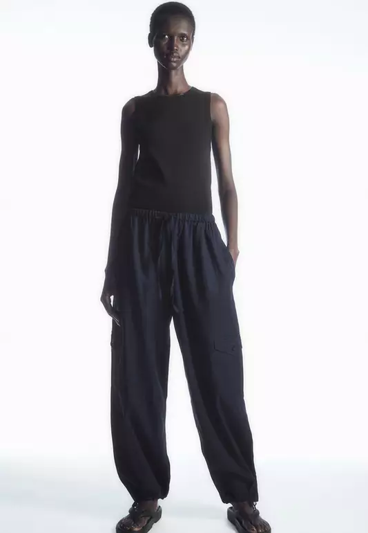 Lightweight Drawstring Cargo Trousers