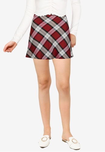 Zalora checkered skirt clearance