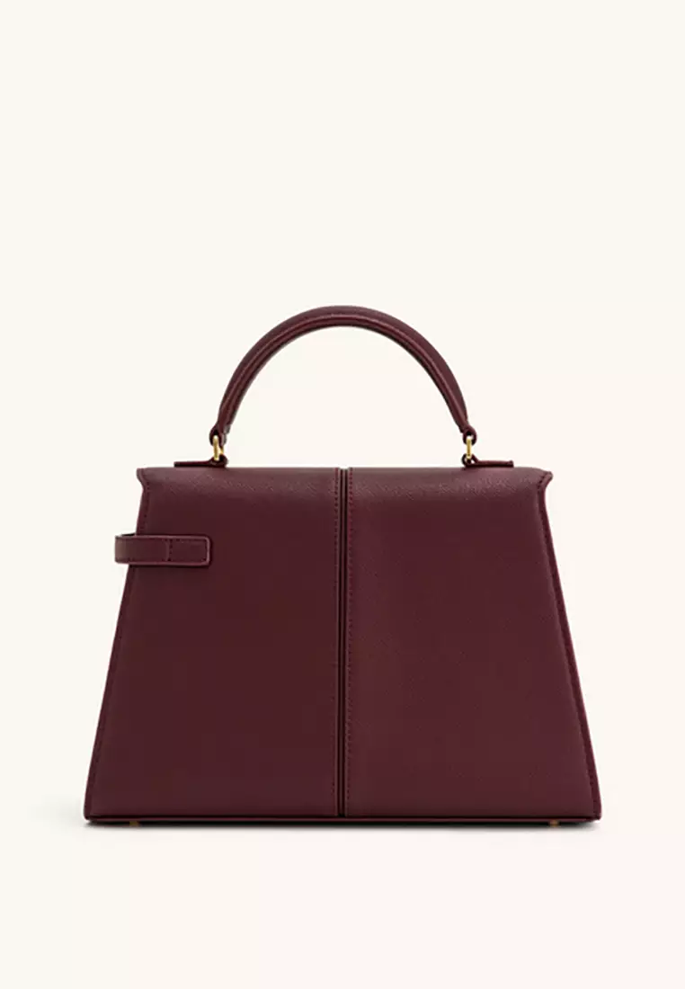 Elise Large Top Handle Bag - Claret
