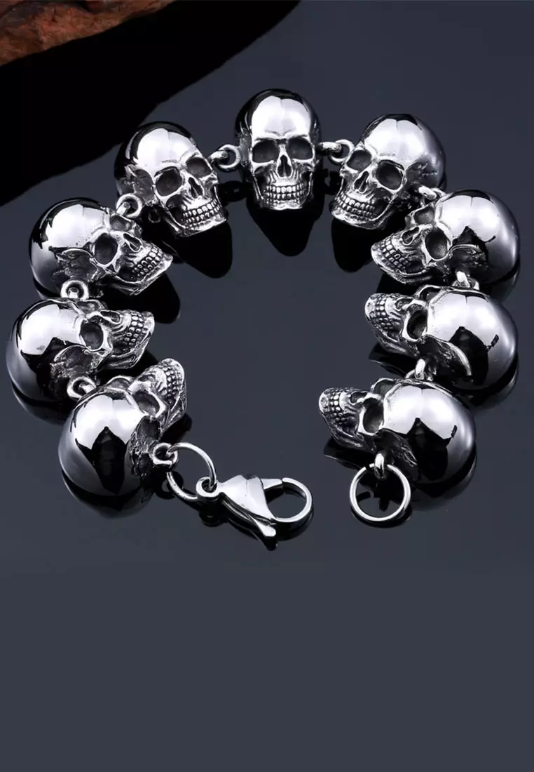 Buy LYCKA JSC457a 17cm Mini Skull Bracelet Online ZALORA Malaysia