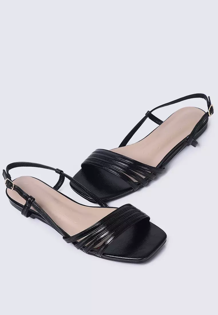 Elsie Comfy Sandals In Black