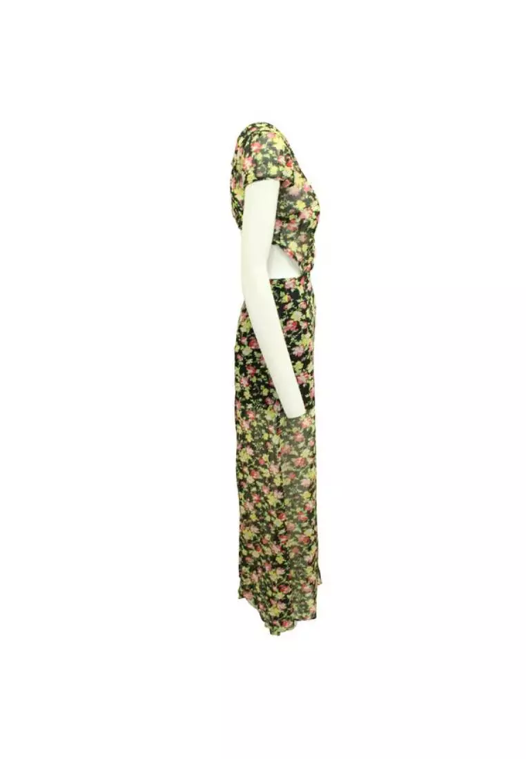 Buy Reformation Pre Loved REFORMATION Floral Maxi Dress with Open