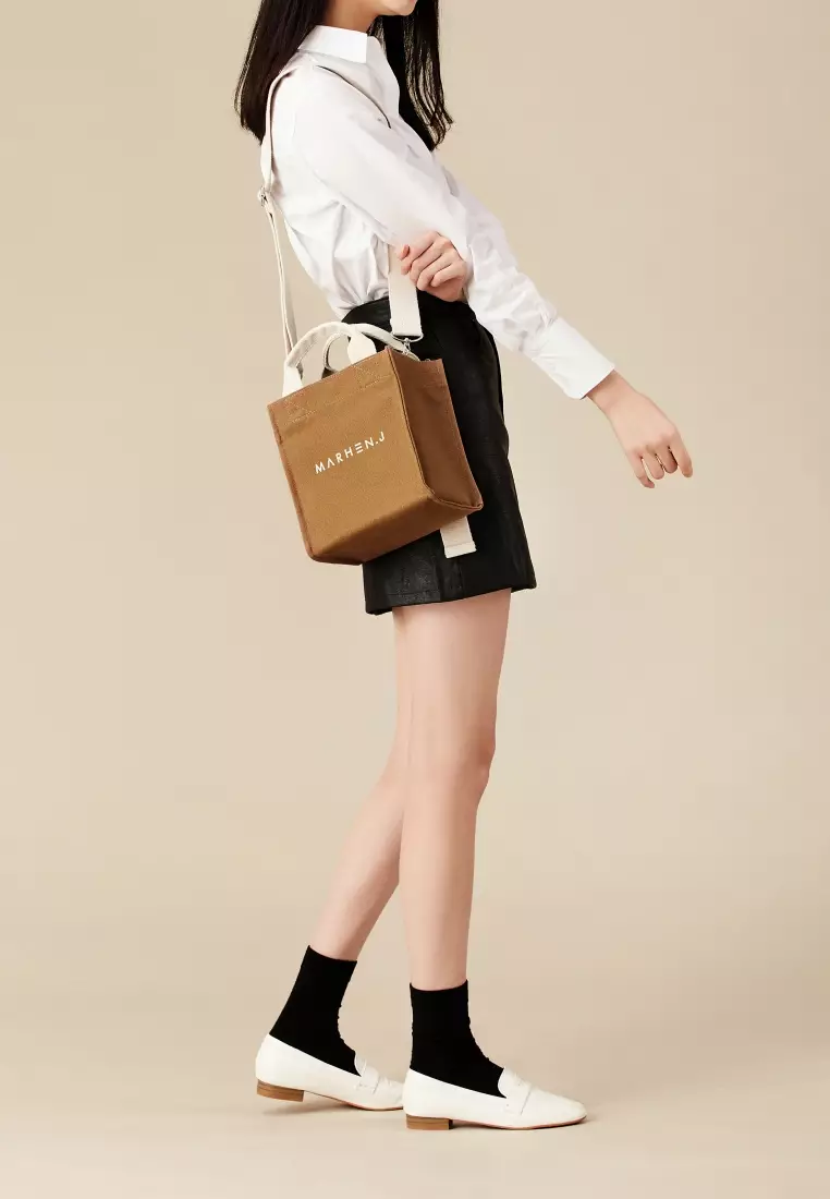 RICKY MINI Canvas Crossbody Bag Sand Beige