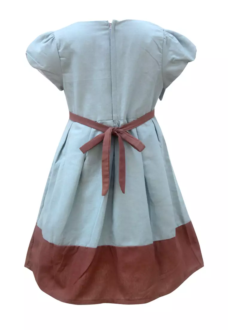 Two Mix Baju Anak Perempuan Fashion GRATIS Tas Lucu Bunga usia 1-12 Tahun Bahan Kain 4124