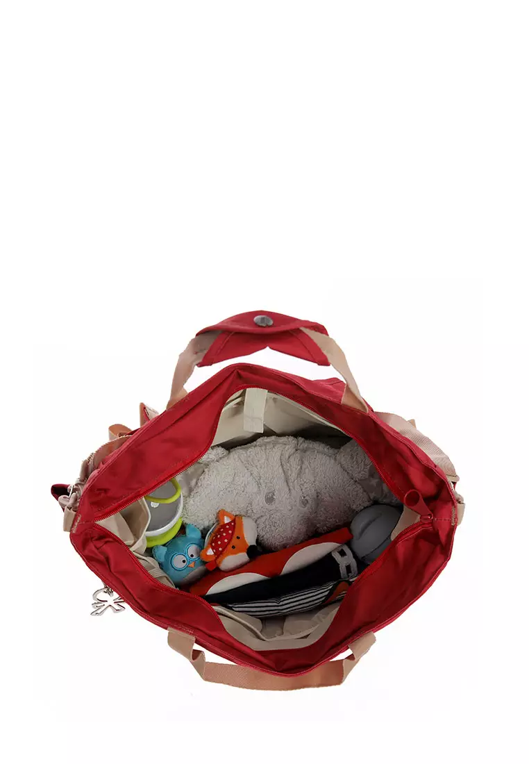 Okiedog Sumo Blooming Red 3in1 diaper bag -  tas bayi