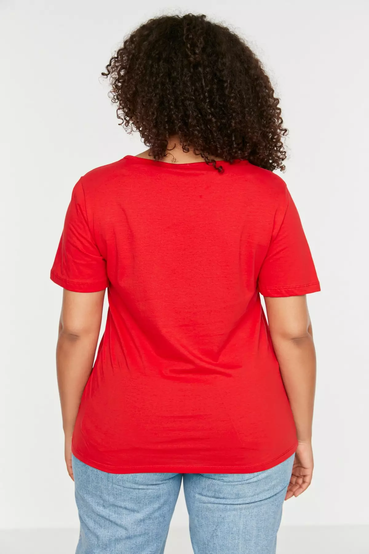Plus Size Lacing Detailed T-Shirt