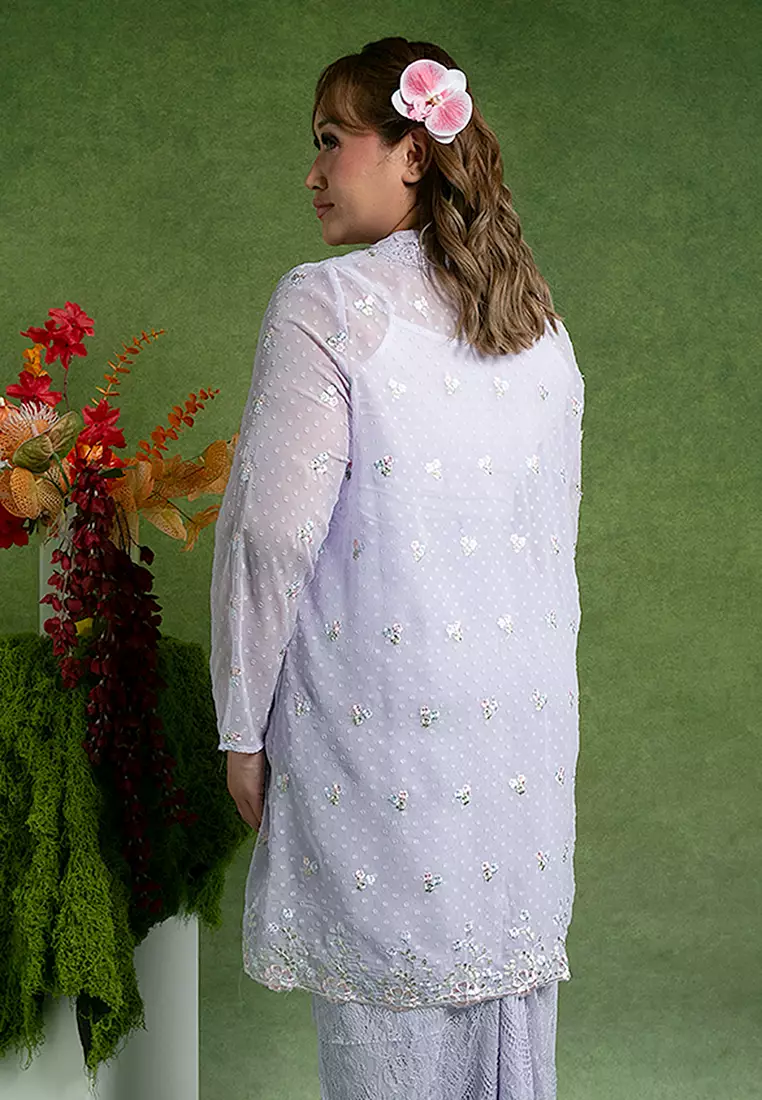 Ita Polka Dot Long Kebaya Top