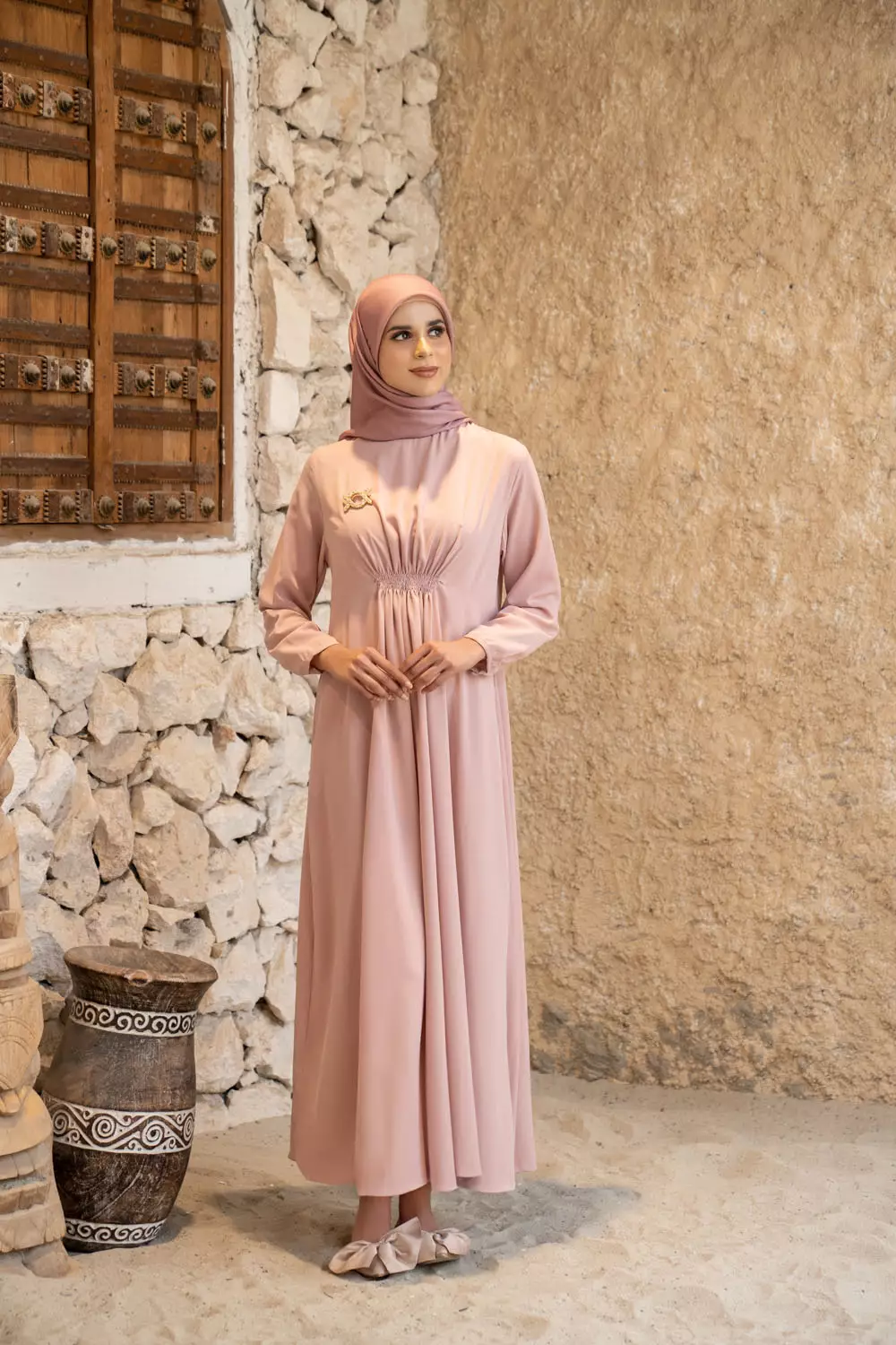Klamby - Marella Abaya Dusty Rouge