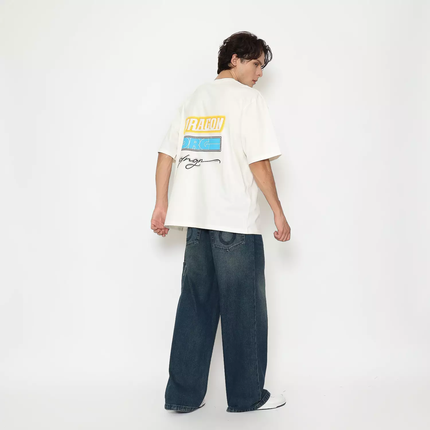 Dragon Kaos Lengan Pendek Pria Dragon Fly Oversize Planet Surf