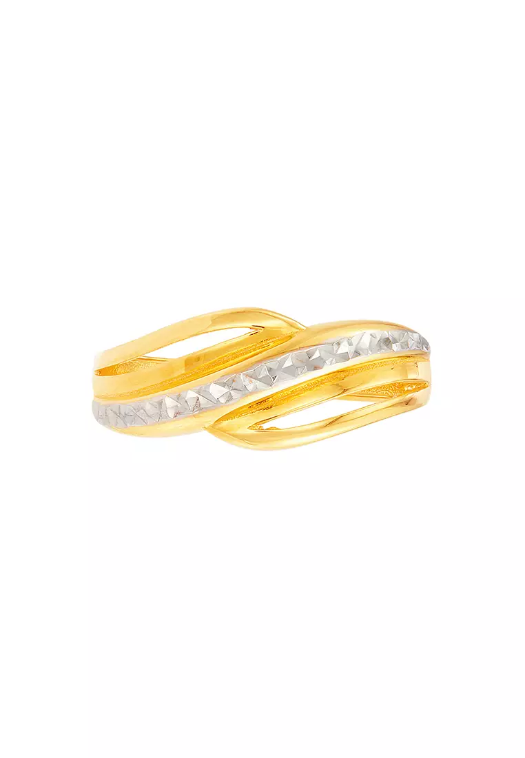 HABIB Oro Italia 916 Yellow and White Gold Ring GR53461223(YW)-BI (22K Gold)
