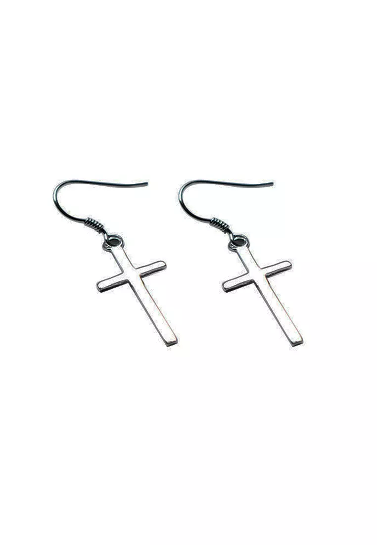 Cross deals sign earrings