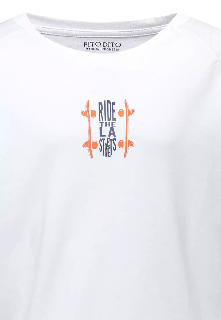 Pito Dito Boy Javlon T-shirt Panjang Anak Putih
