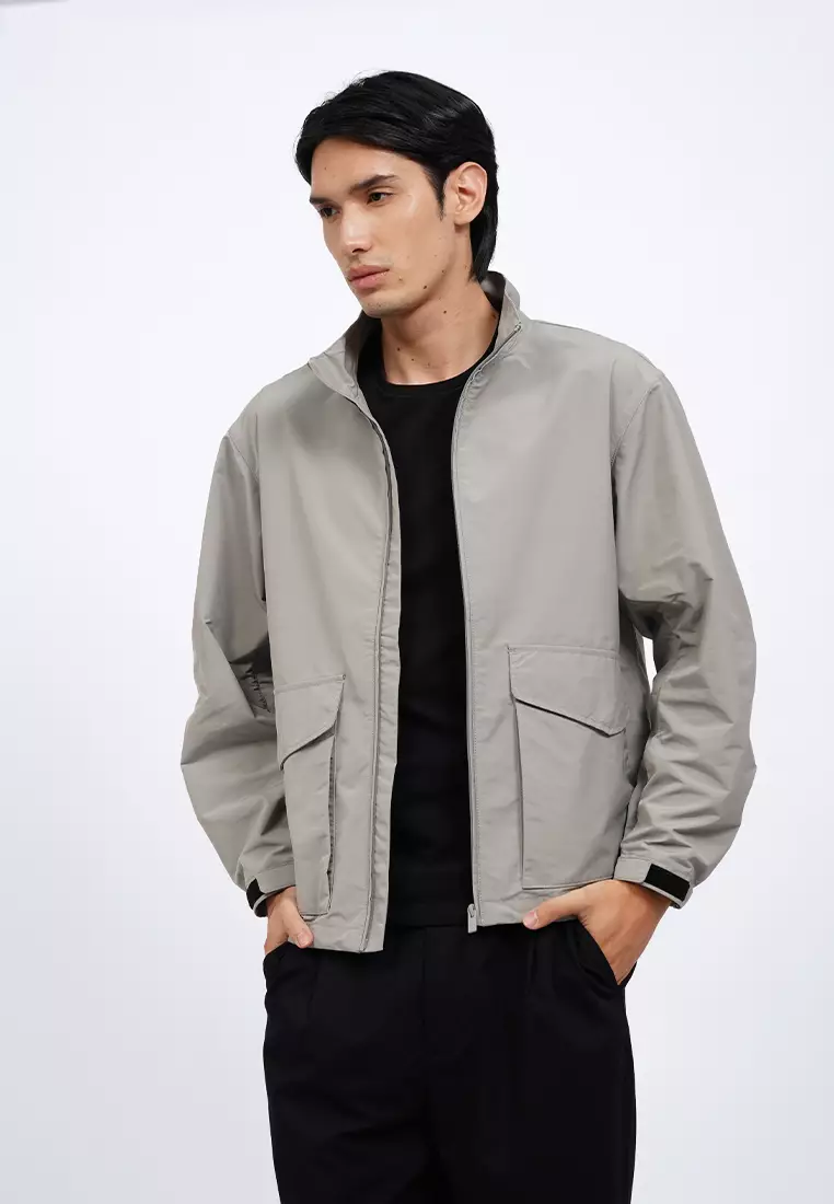 Regular Fit Utility Jacket with Zipper