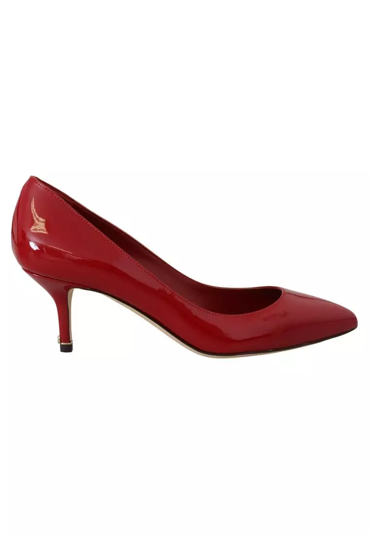 Red deals leather heels