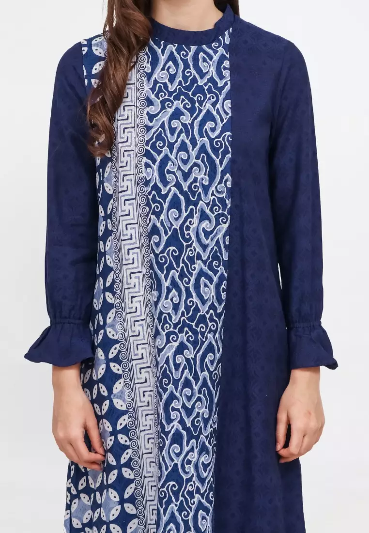 Gamis Batik Khoira Navy