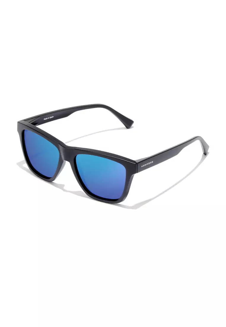 HAWKERS Rubber Black Sky ONE LS Sunglasses for Men and Women. UV400 Protection. Official Product Designed in Spain
