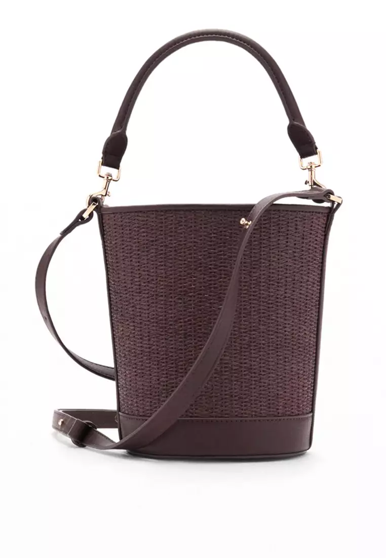 Small Raffia Bucket Bag