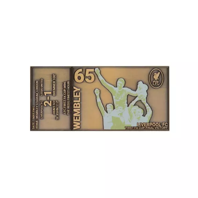 Liverpool FC Fa Cup Final 1965 Ticket - Official LFC Accessories Collectible Tiket