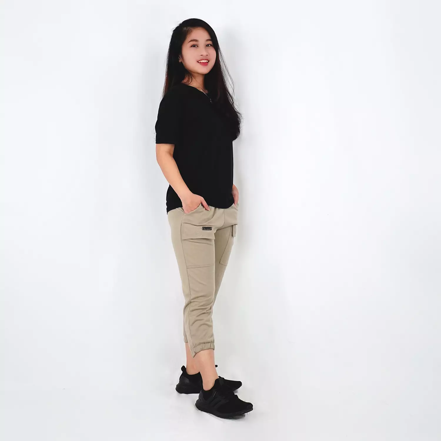 OKECHUKU Hilma Celana Cargo Wanita Celana Cargo Ankle Cargo Jogger