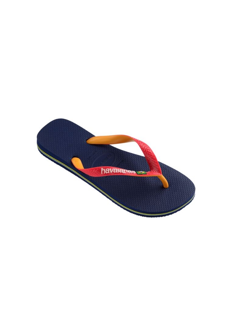 Unisex Brasil Mix Flip Flops - Navy / Red Ruby
