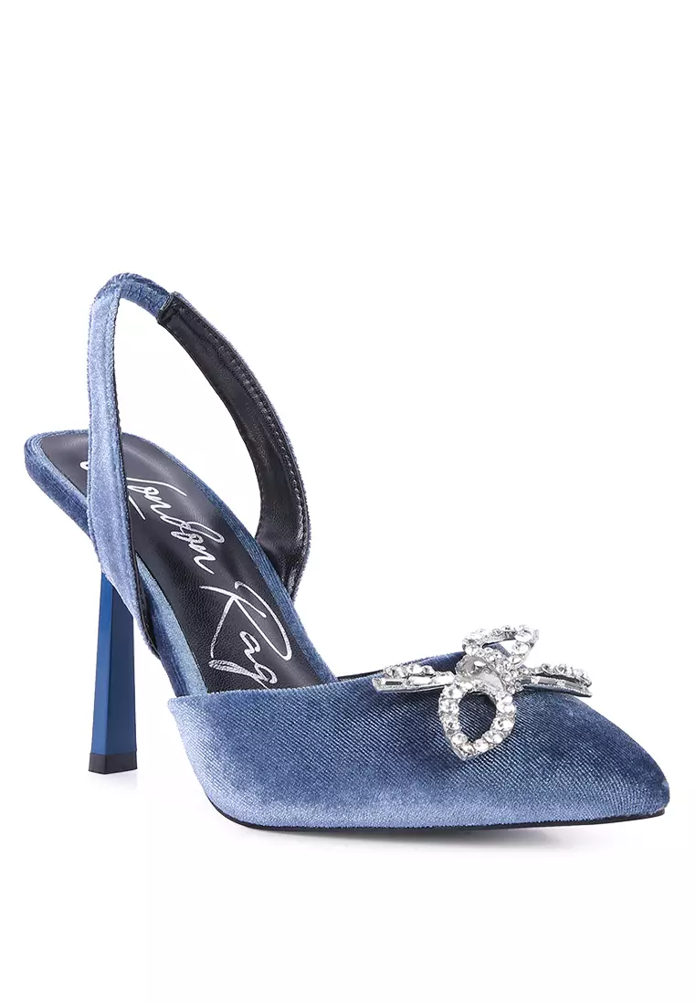 Navy discount velvet heels