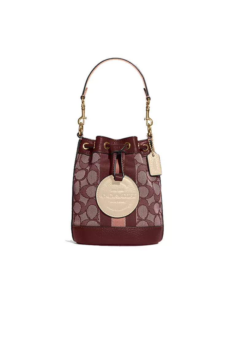 Coach Shoulder Bag Fabric & Leather Pink and Brown Vintage -  Hong Kong