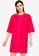 Public Desire 粉紅色 Oversized Contrast Stitch T-shirt Dress 76B9EAA6B2A88CGS_1
