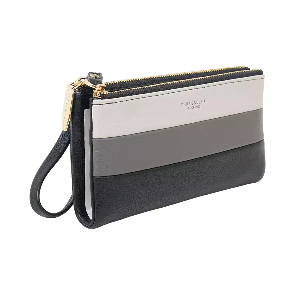 [THYS] CHRISBELLA THYS DOMPET DENGAN STRAP COLORBLOCK - HITAM
