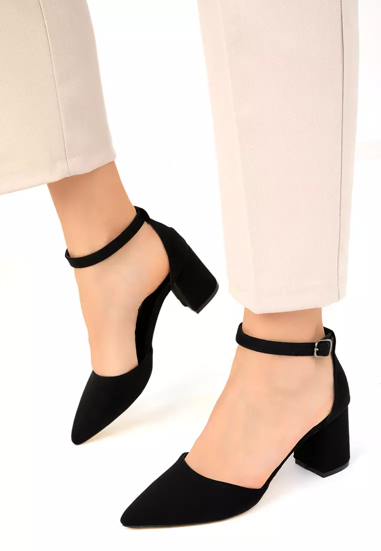 Pointed Toe Mid Block Heels