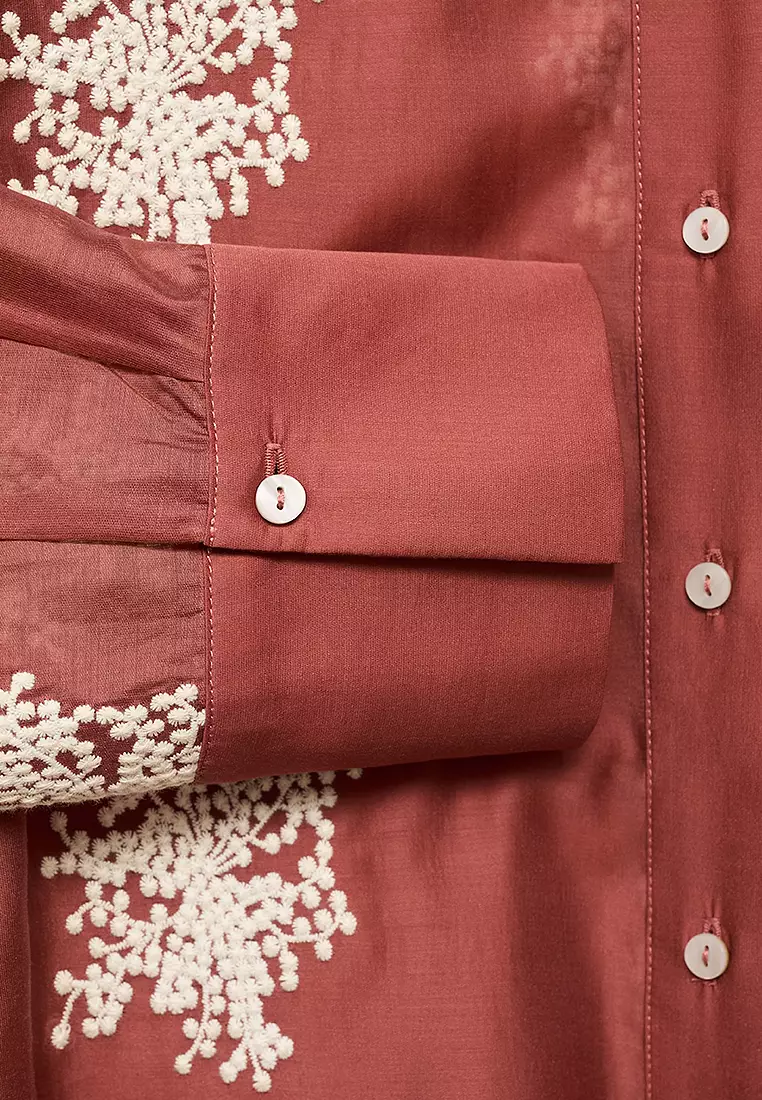 Embroidered Semi-Transparent Shirt