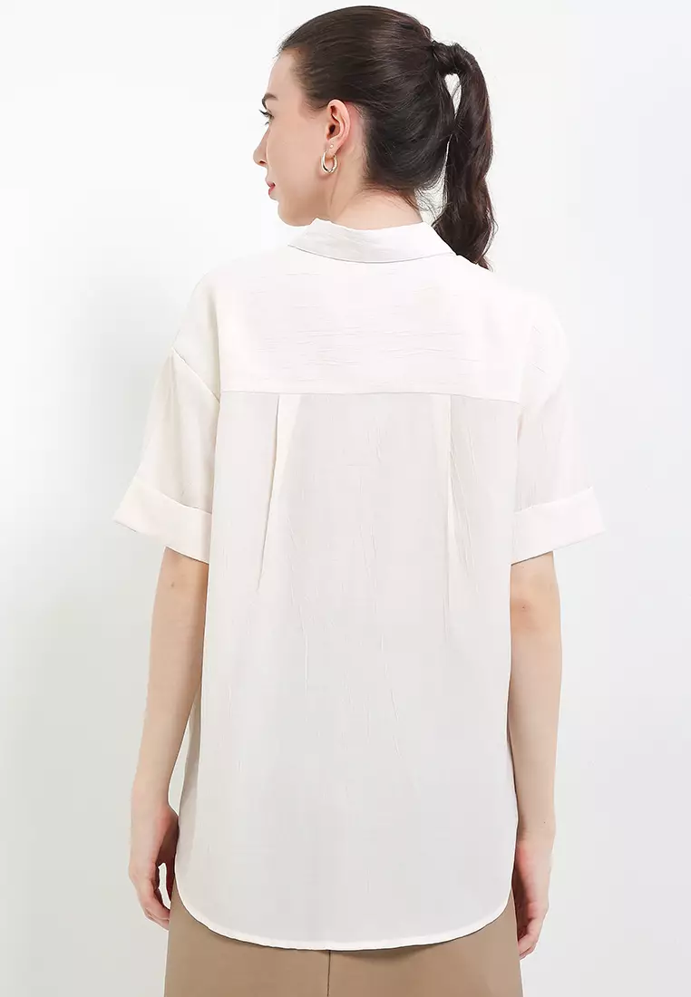 Kemeja Satin Crincle - Crystal Shirts