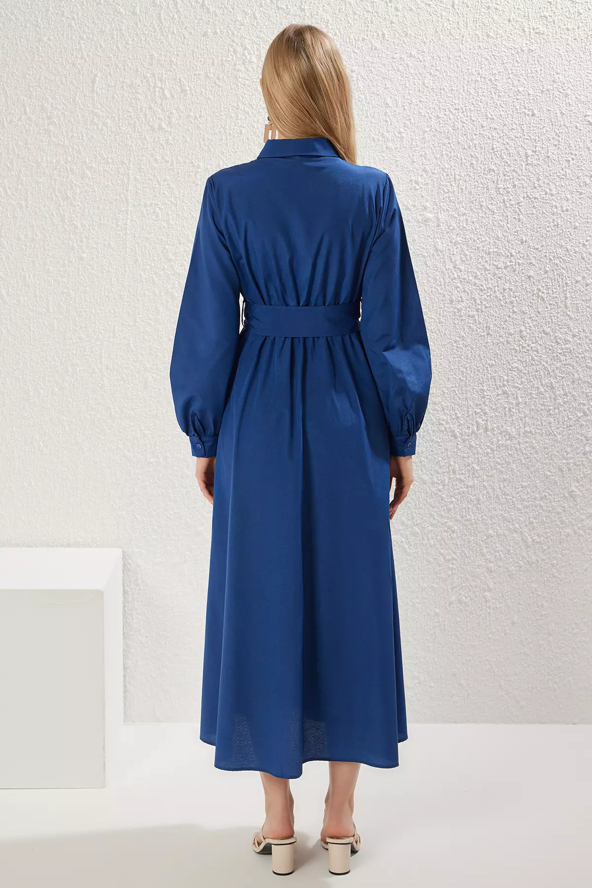 Shirt Maxi Dress with Belt