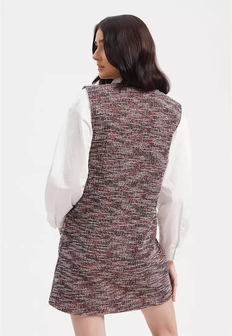 Buy Penshoppe Tweed Pinafore Dress With Patch Pockets 2023 Online