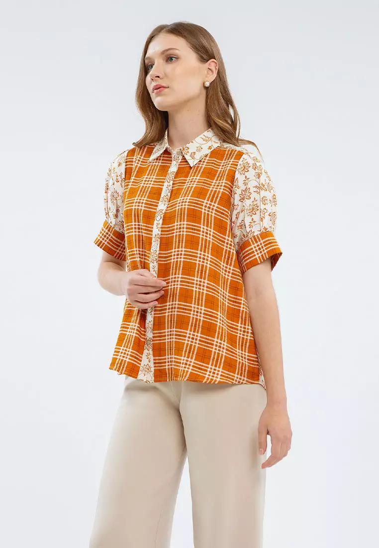 MINIMAL CANTIKA SHIRT ICE GINGER Warna ICE GINGER