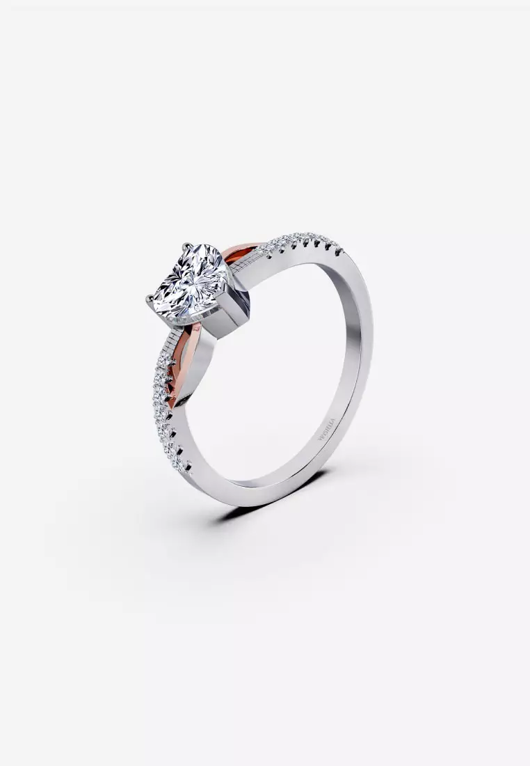 Buy Vinstella Jewellery Vinstella Dual Colour Quartz Diamond Ring