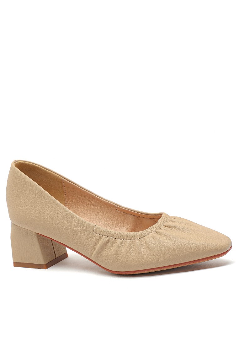 6CM Square Toe Microfiber Leather Pumps 1210-19