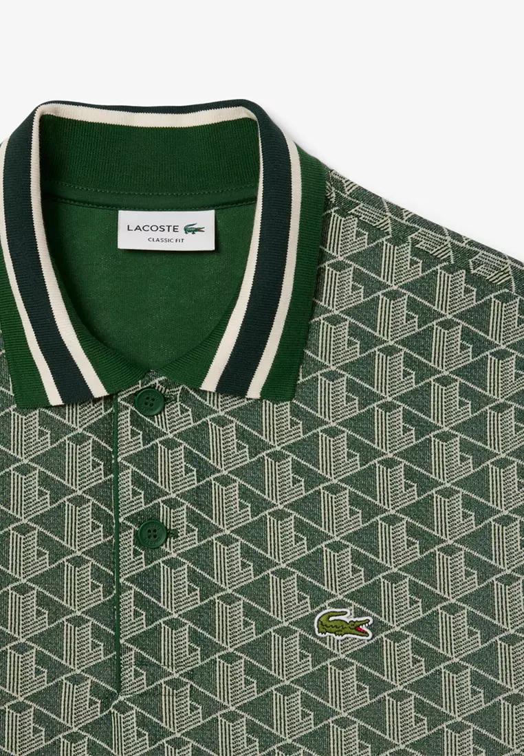 Classic Fit Monogram Jacquard Polo Shirt