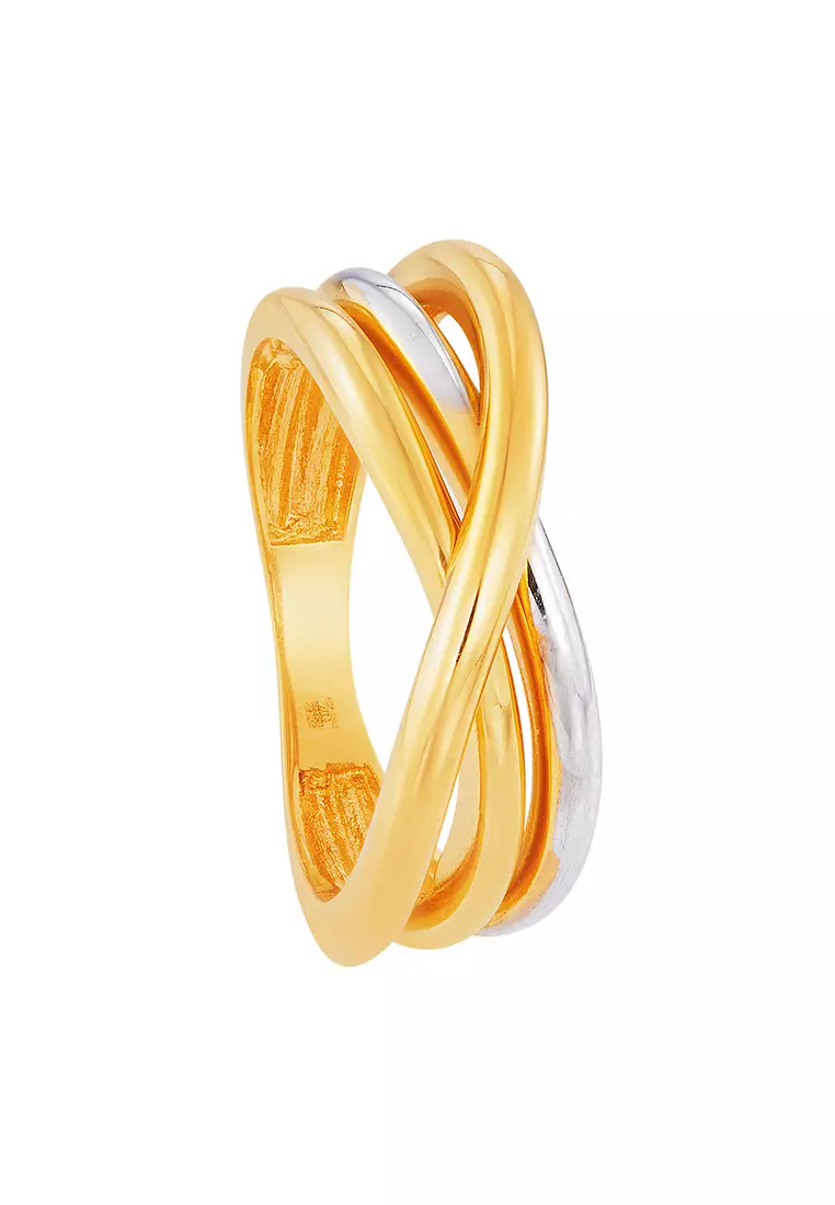 HABIB Oro Italia 916 Yellow and White Gold Ring GR53301123(YW)-BI (22K Gold)
