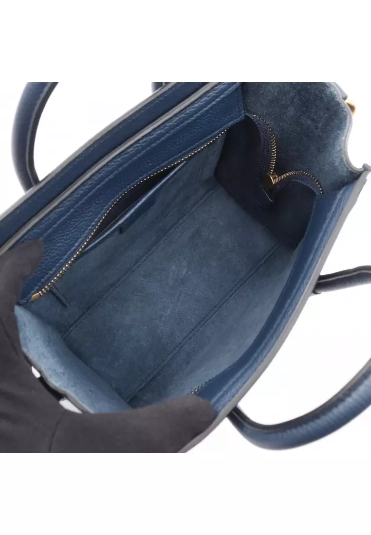 Buy Celine Pre-Loved Celine luggage nano shopper Handbag leather