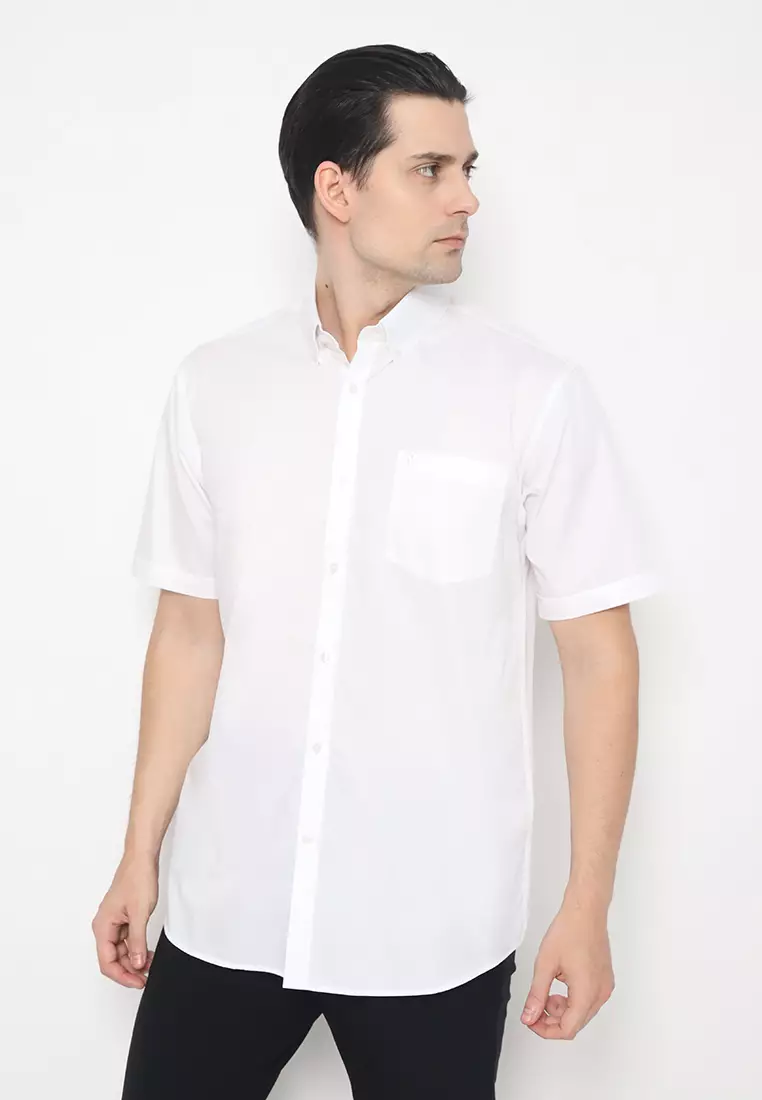 Jobb Ambero Kemeja Pria Lengan Pendek Regular Fit Putih
