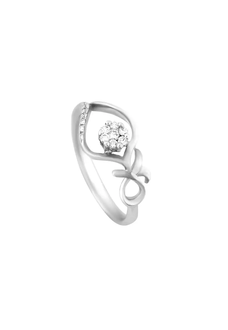 White gold ring for girl with price on sale