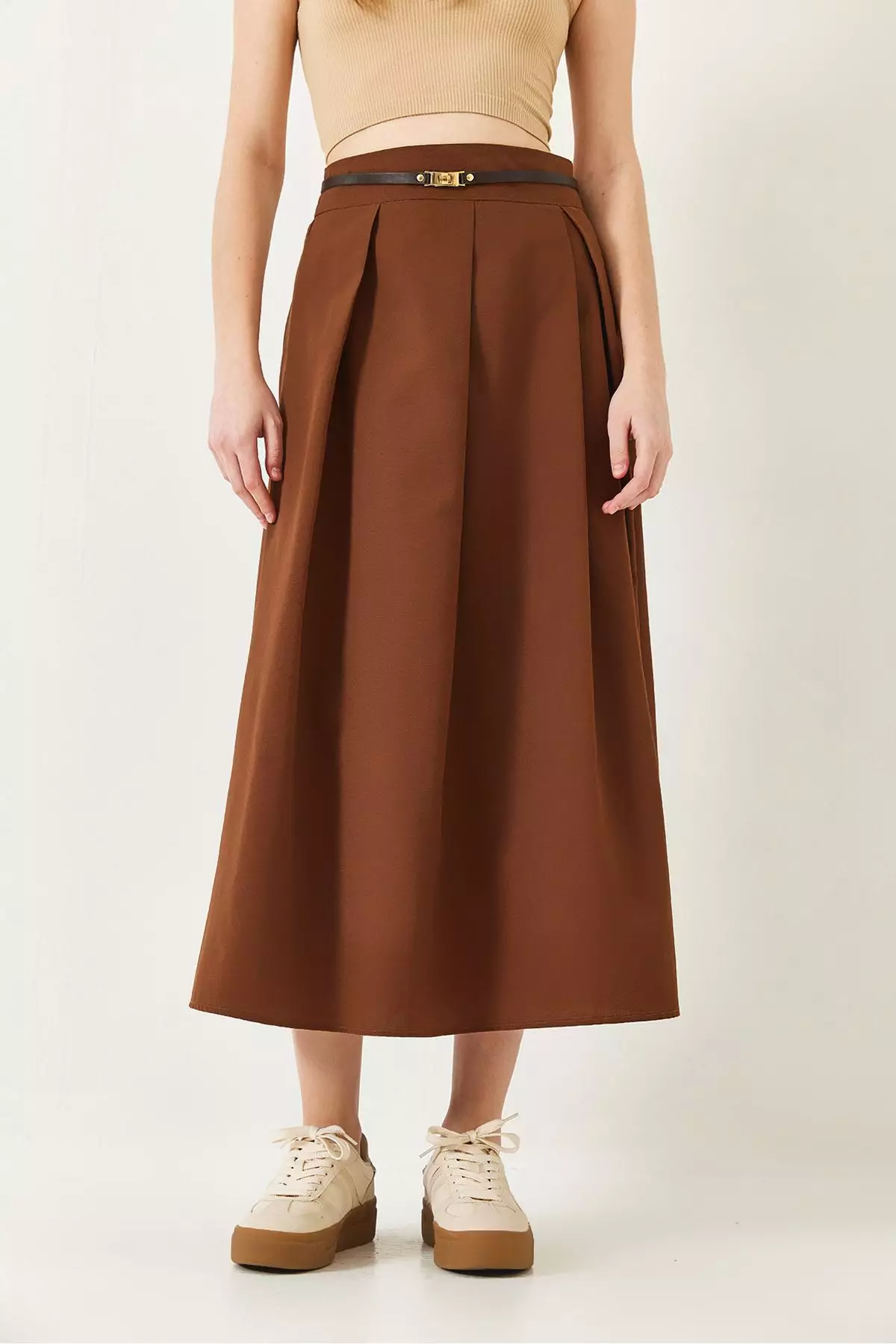 Women's Belted Flared Skirt 5000 60261278