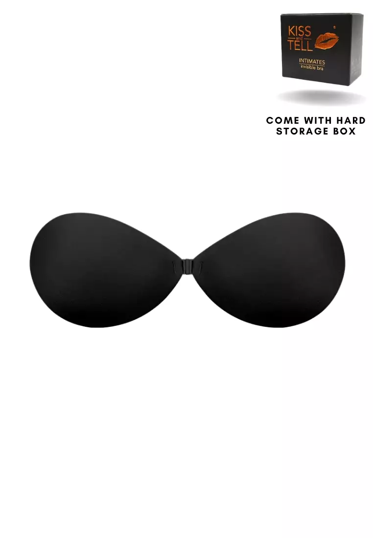 Briana Strapless Seamless Nubra in Black Seamless Invisible Reusable Adhesive Stick on Wedding Bra 隐形聚拢胸